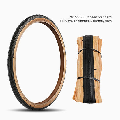 Road Bike High Performance Bicycle Tire Durable Foldable Tires with 60TPI Puncture Resistant for 700×23C Wheels