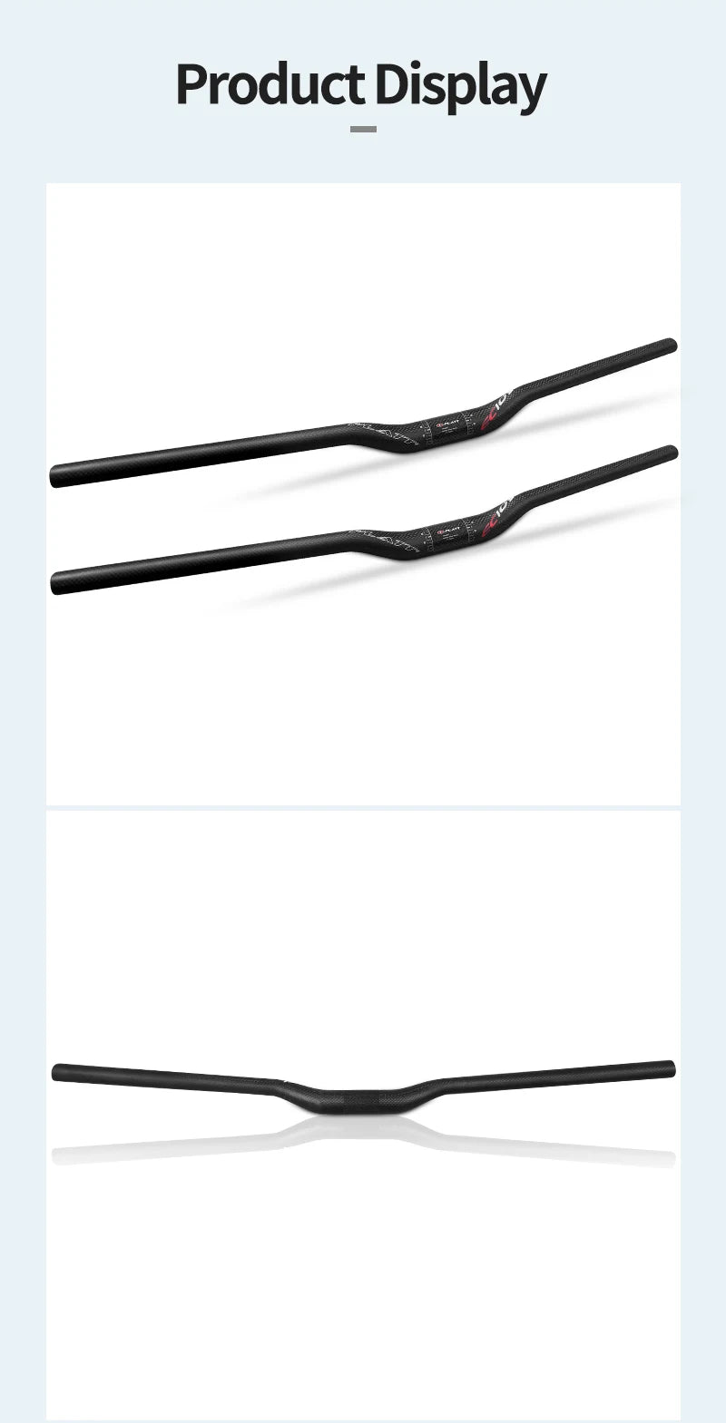 Carbon mountain bike handlebar  MTB 3k 31.8*680 760mm swallow-shaped handlebar