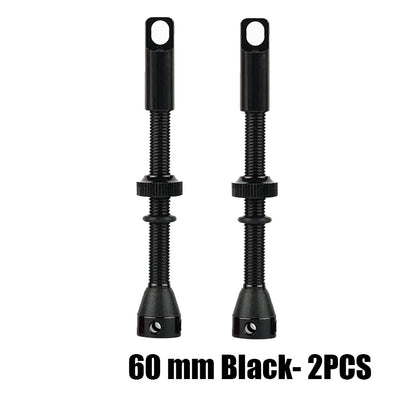 2pcs Bike Tubeless Valve Stem 40mm 44mm 60mm with Integrated Presta Valve Core Removal Tool Cap For MTB Road Bicycle Tire Rim