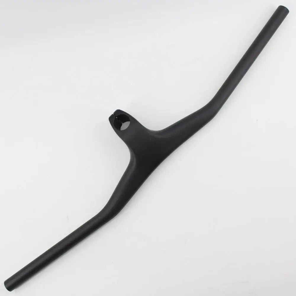 New Mountain Bike 3K Full Carbon Fibre Handlebar Carbon Bicycle handlebar and stem integrated carbon MTB bar -17 degrees angle