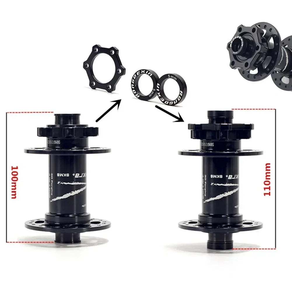 Bicycle 15x100mm To 110mm 12x142mm To 148mm Boost Hub Adapter Set Conversion Kit