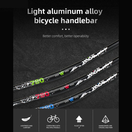 Mountain Bike Handlebars 31.8MM Diameter High-Rise Handlebar with Matte Surface 720MM 780MM Length Aluminum
