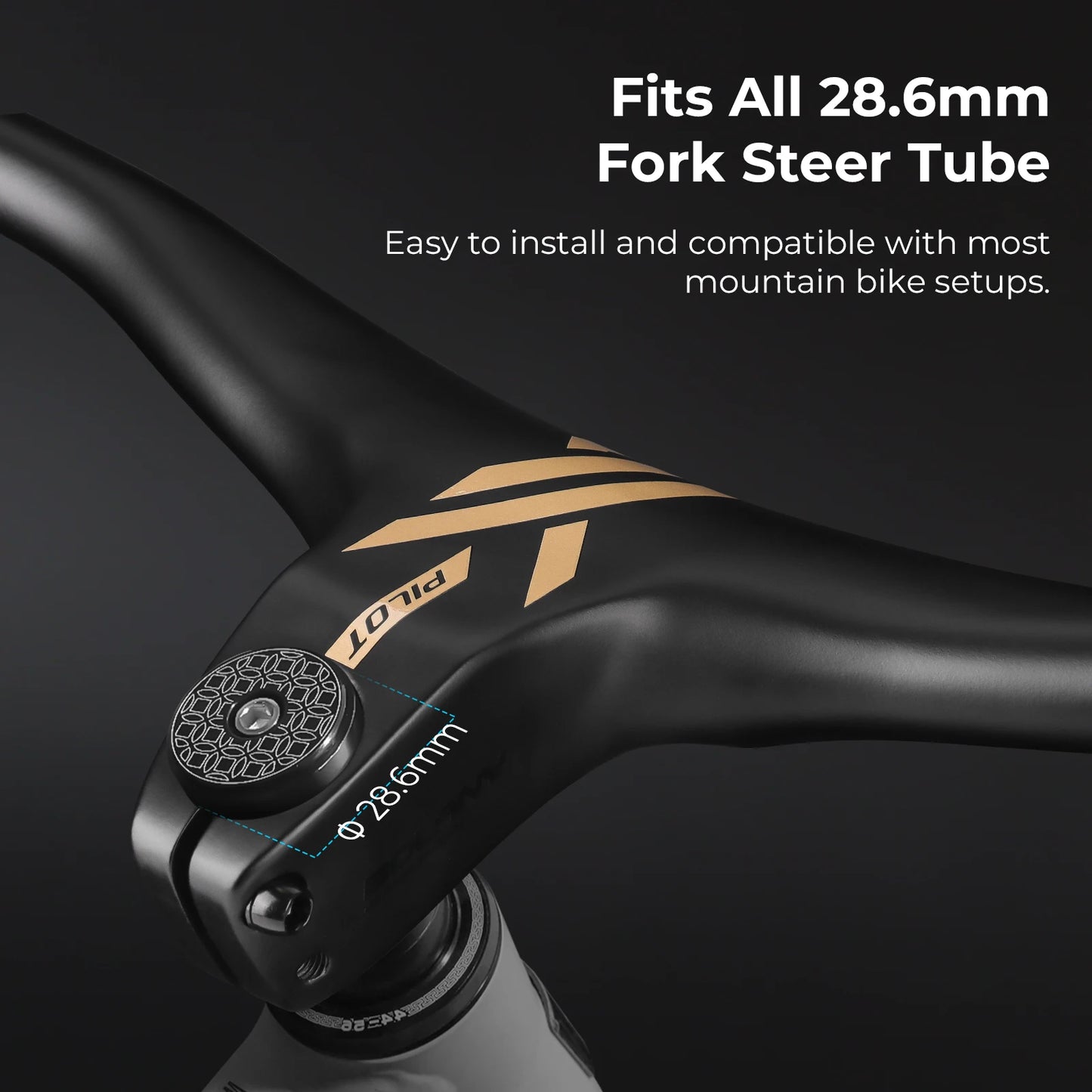 BOLANY Integrated Handlebar 775x90mm Aluminum Alloy 28.6mm