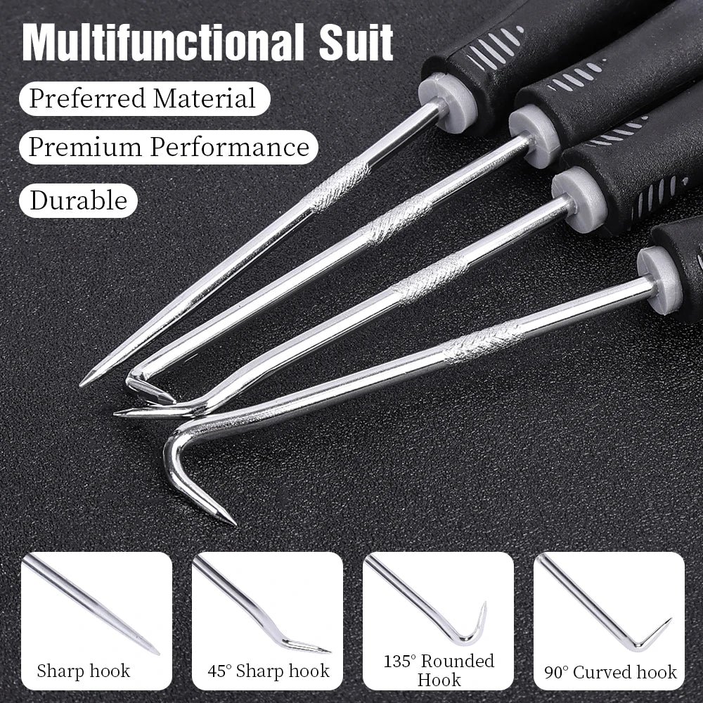 LEBYCLE Pick Hook Set O Ring Seal Gasket Puller Remover Tools For Car Auto Oil Bike Seal Removal Bicycle Maintenance Hand Tool
