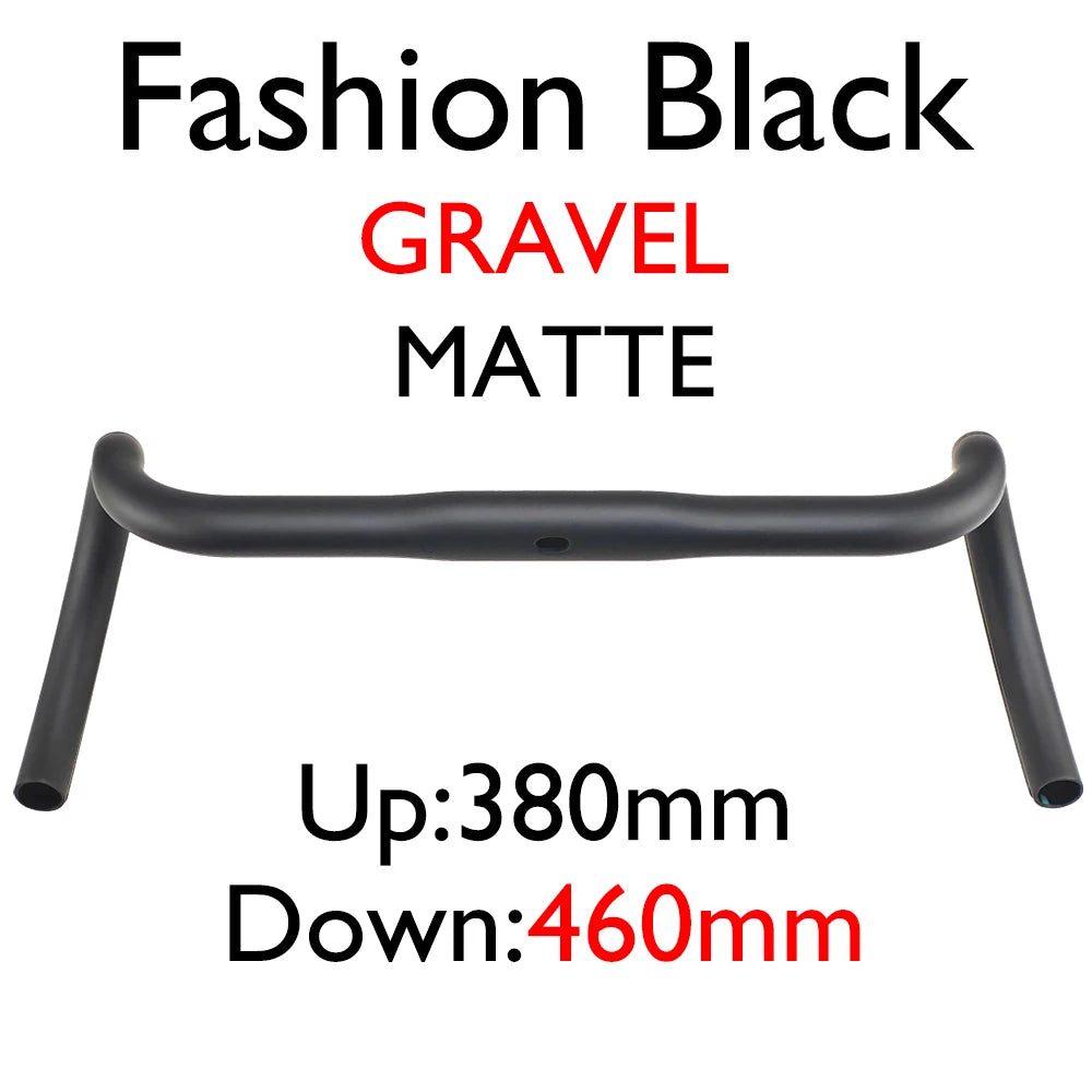 Carbon Fiber Road/Gravel Bike Handlebar, T800 Drop Bar, 380-440mm, 3K, UD