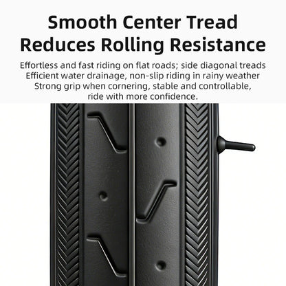 Road Bike High Performance Bicycle Tire Durable Foldable Tires with 60TPI Puncture Resistant for 700×23C Wheels