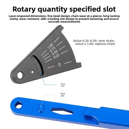 TOOPRE Bicycle Chain Measuring Device Wear Measuring Ruler Mountain Road Bicycle Chain Stretching Detection Tool