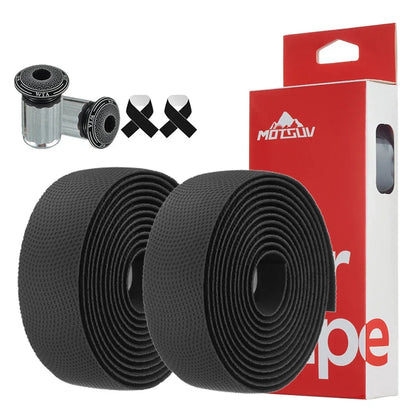 Road Bike Handlebar Tape Black Bar Tapes EVA/PU Soft Anti-Vibration Wrap Tape Durable Bar Bartape Anti-slip