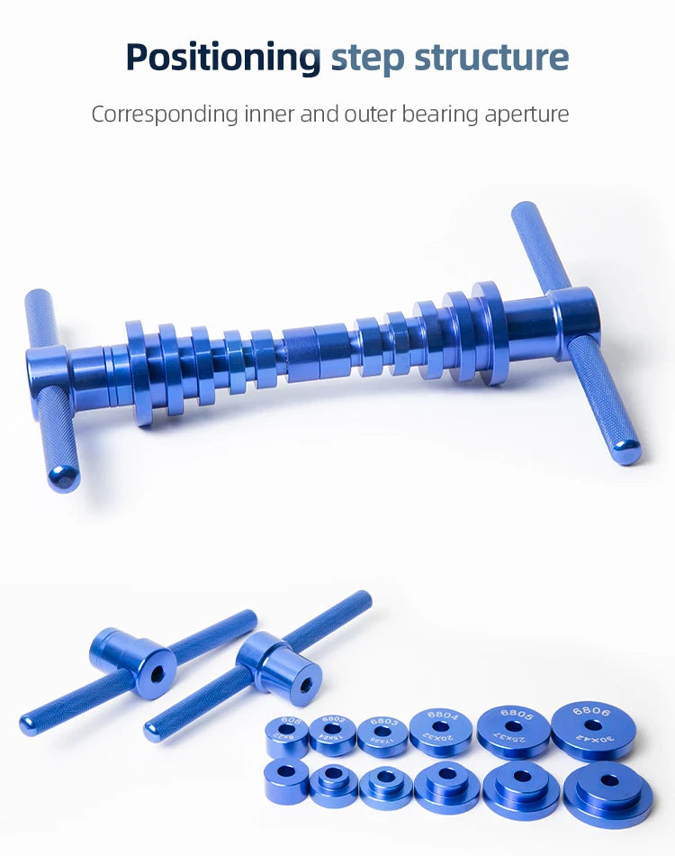Bicycle Hub/Bottom Bracket Bearing Extractor Installation Press Set