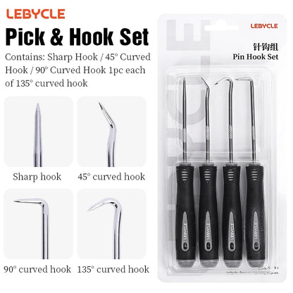 LEBYCLE Pick Hook Set O Ring Seal Gasket Puller Remover Tools For Car Auto Oil Bike Seal Removal Bicycle Maintenance Hand Tool