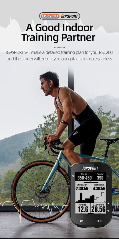 IGPSPORT BSC200 GPS Bicycle Computer Cycling Odometer Wireless Speedometer Route Navigation ANT + Bluetooth5.0