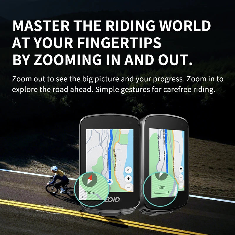 GEOID CC700 Pro Bicycle Computer 2.8-Inch Touchscreen GPS Bike Speedometer with Map Navigation