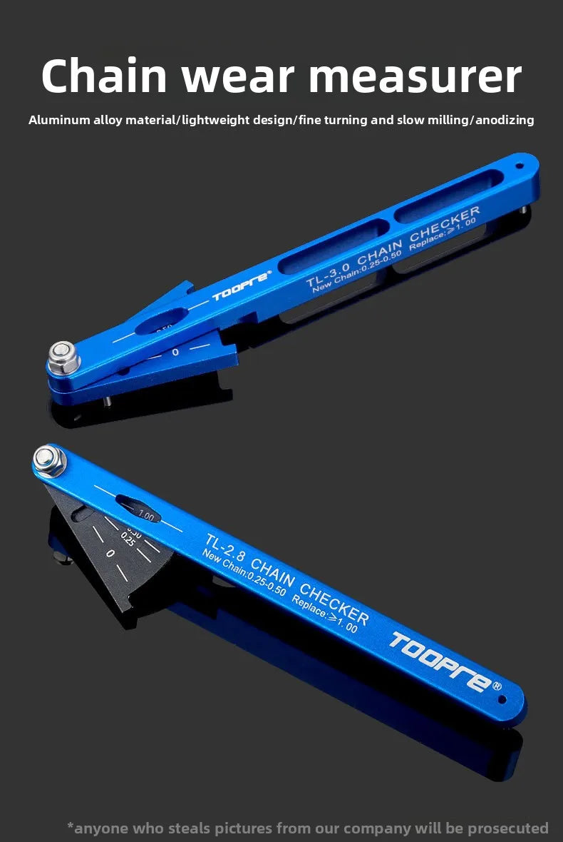 TOOPRE Bicycle Chain Measuring Device Wear Measuring Ruler Mountain Road Bicycle Chain Stretching Detection Tool