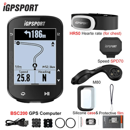 IGPSPORT BSC200 GPS Bicycle Computer Cycling Wireless Speedometer Route Navigation ANT+ Bluetooth 5.0 Accessories