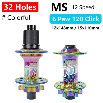 TANKE MTB BOOST 148 Bicycle Hubs 120 Click 6 Claws Bearing 32H 28H HG XD MS Disc Brake Micro Spline 8 9 10 11 12 Speed