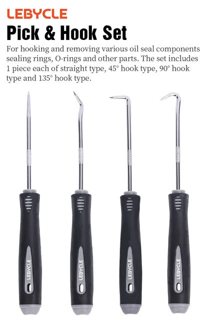 LEBYCLE Pick Hook Set O Ring Seal Gasket Puller Remover Tools For Car Auto Oil Bike Seal Removal Bicycle Maintenance Hand Tool