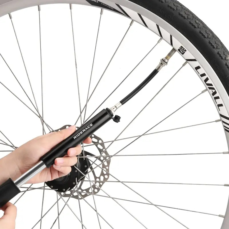 RIDERACE Portable Mini Tire Inflator Schrader Presta Valve