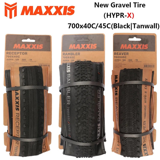MAXXIS New REAVER RAMBLER RECEPTOR ASPEN ST Gravel Tire HYPR-X Tubeless Gravel Bike Tires 700x40C/45C/55C Off Road Bicycle Tires