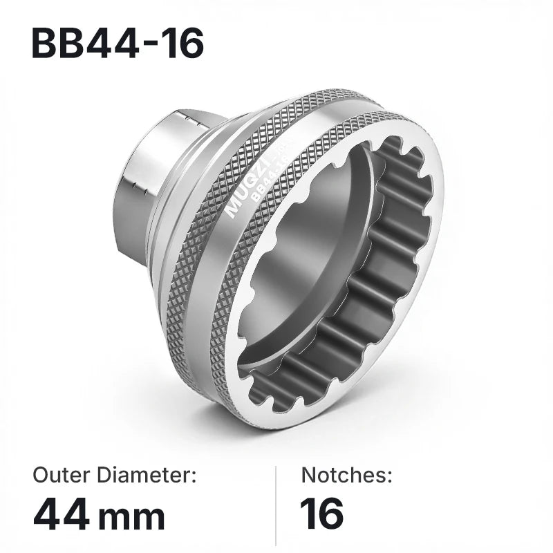 MUQZI Bottom Bracket Install Removal Tool 12/16-Notch Fits 39mm/40.5mm/44mm/45.6-46.6mm Outer Diameter BB Cups