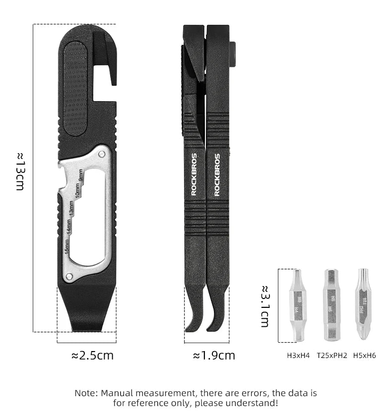 ROCKBROS Multifunctional Portable Tire Levers Ratchet Wrench