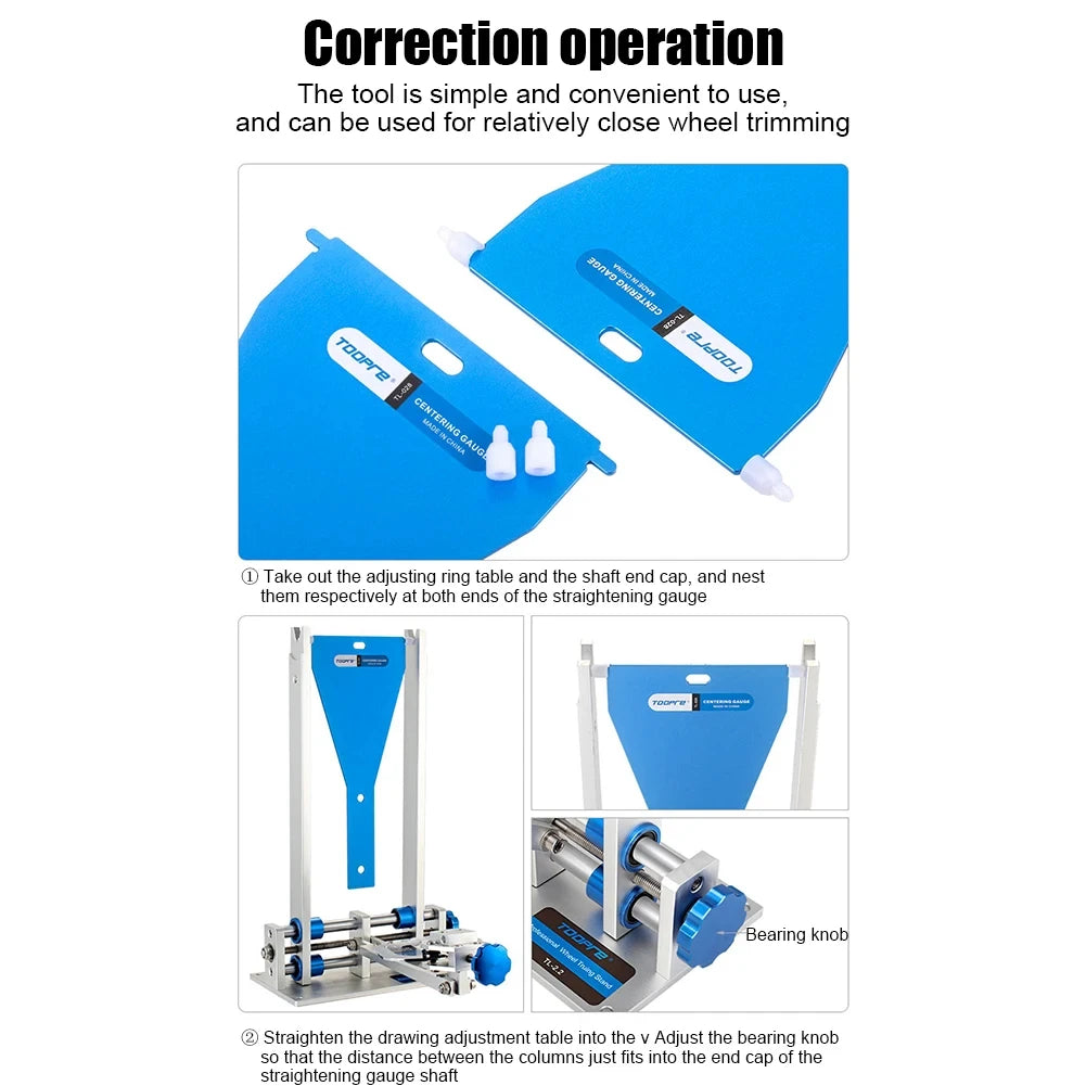 Toopre Portable Bicycle Correction Instrument Positioning Center Accessory for Wheel Rim Correction Bracket Adaptation Parktool