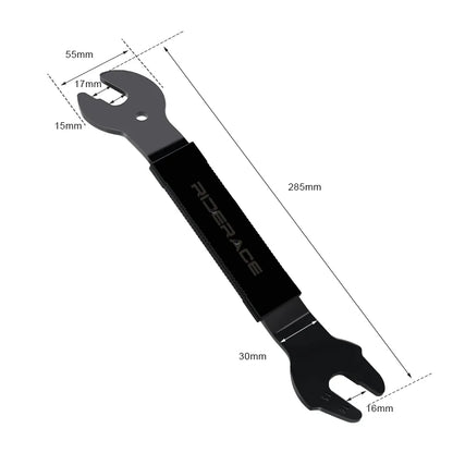 Bike Pedal Wrench 15/16/17mm High Carbon Steel Durable Bicycle Head Open End Axle Hub Cone Wrench MTB Hubs Install Remover Tool