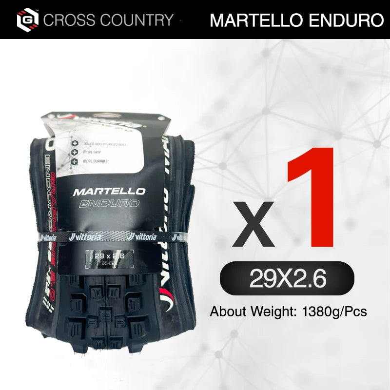 Vittoria Martello 29X2.6 Mountain Bike Tires for Mixed Terrain Conditions - Trail TNT 4C Graphene2.0 MTB Tire - Tubeless Ready