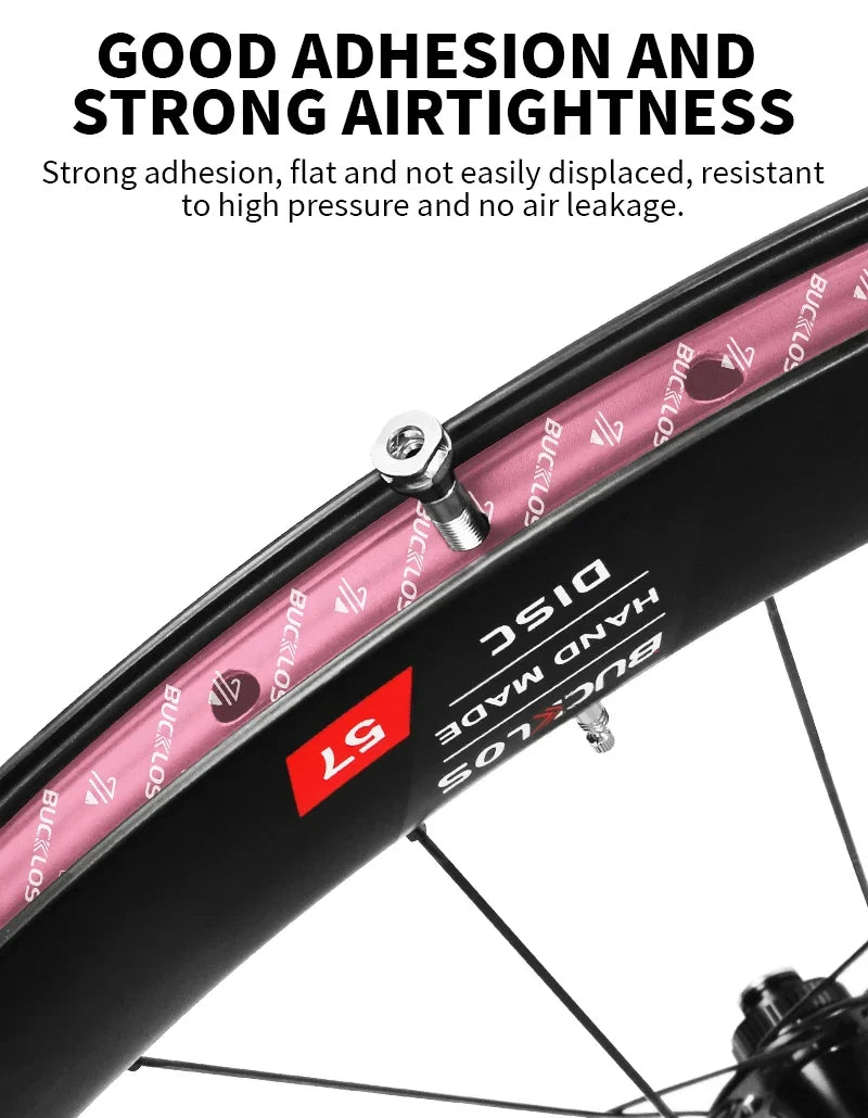 BUCKLOS Bike Tubeless Tape MTB Tubeless Tire Liner Bicycle Rim Strip Wear-Resistant Wheel RimTape 17/19/21/23/25/28/30/32/35mm