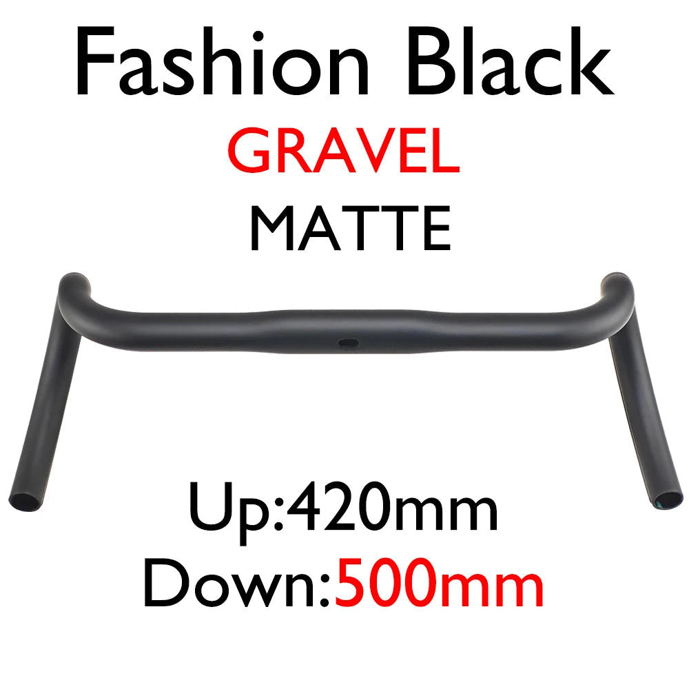 Carbon Fiber Road/Gravel Bike Handlebar, T800 Drop Bar, 380-440mm, 3K, UD