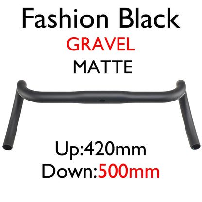 Carbon Fiber Road/Gravel Bike Handlebar, T800 Drop Bar, 380-440mm, 3K, UD