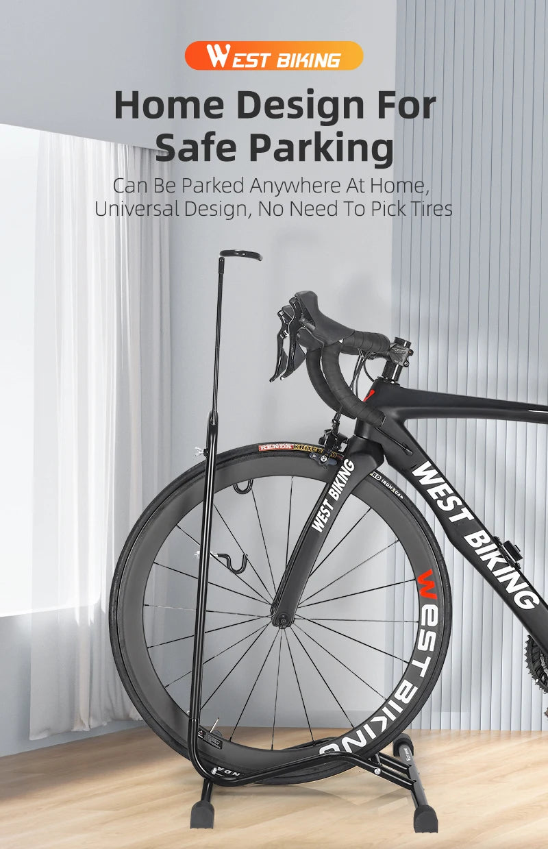 WEST BIKING 3 In 1 Bicycle Parking Rack Multifunctional Bike Indoor Garage Storage Stand MTB Road Bike Maintenance Repair Stand