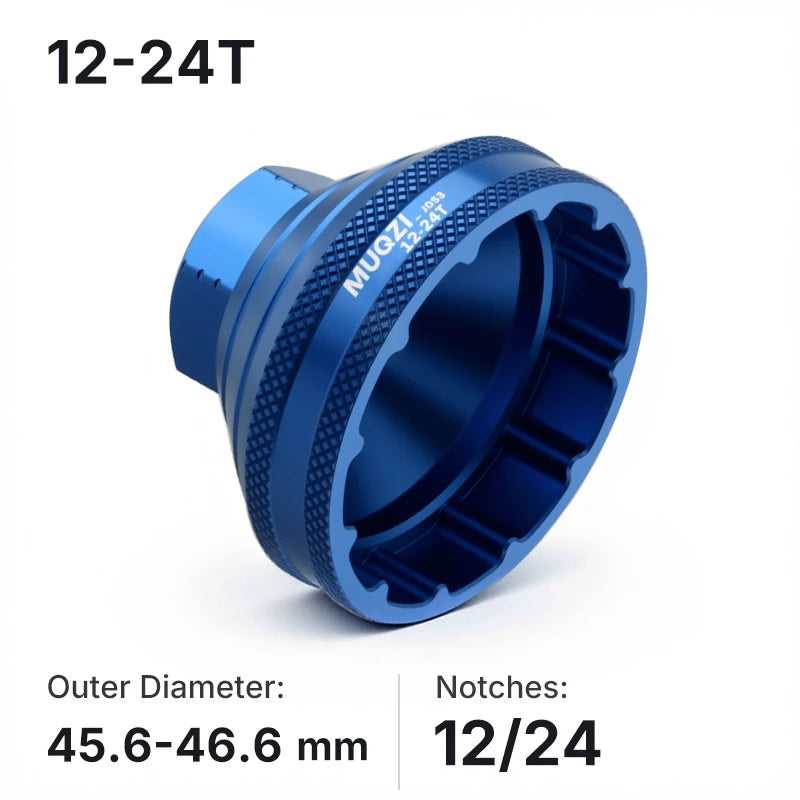 MUQZI Bottom Bracket Install Removal Tool 12/16-Notch Fits 39mm/40.5mm/44mm/45.6-46.6mm Outer Diameter BB Cups