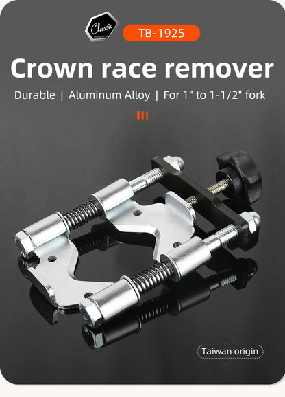 SUPER B Bicycle Repair Tools Crown Race Remover for 1", 1-1/8", 1-1/4" and 1-1/2" Fork with Replaceable Blades Design