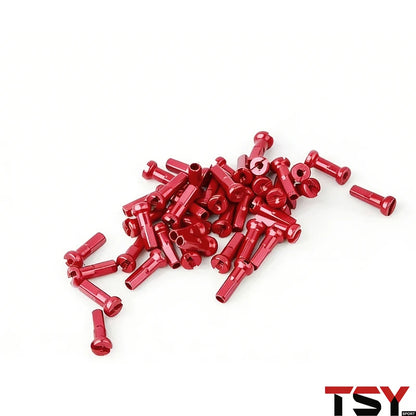 100Pcs 14G Colorful Spoke Nipples 14mm Alloy