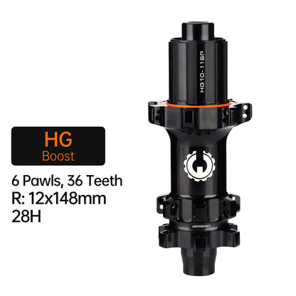 Bicycle MTB Hub 6Bolt Brake Boost 6 Pawls 28H F15*100/15*110 R12*142/12*148 Integrated AL7075 HG/XD/MS