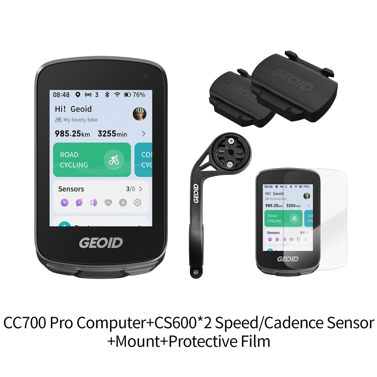 GEOID CC700 Pro Bicycle Computer 2.8-Inch Touchscreen GPS Bike Speedometer with Map Navigation