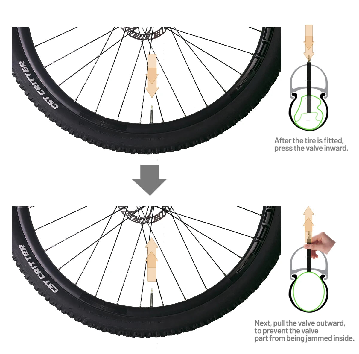 Ultralight Mountain Bike Inner Tube MTB 26 27.5 29 Inches Bicycle TPU Tire 45mm Metal French Presta Valve Anti-Oxidation CYCLAMI