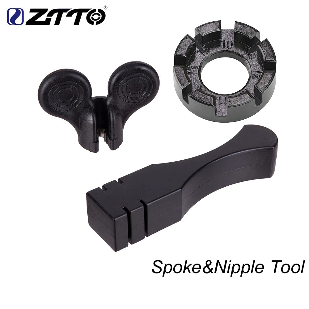 ZTTO Bicycle Spoke Wrench Nipple Tool 1.1/1.3/1.5/1.6mm Aero Spokes Holder Tool Straight Pull Flat Spokes 14G Nipples Spanner