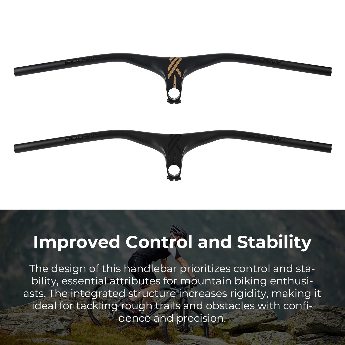 BOLANY Integrated Handlebar 775x90mm Aluminum Alloy 28.6mm