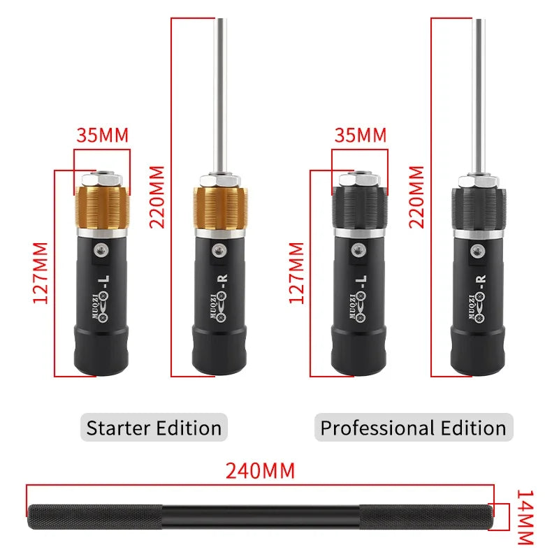Bottom Bracket Thread Tapping Tool MTB Road Bike BC 1.37 Bottom Bracket English Thread Repair Tap Bicycle Screw Tap