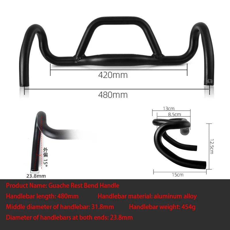 Gravel Bike Drop Bars for Adventure & Commute Comfort Handlebars for Road & Off Road 31.8mm