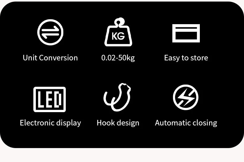 Super B 50Kg 10g Hanging LED Digital Scale Measure Max 50KG Electronic Scale Double Hook Design Easy to Operate for Bike Repair