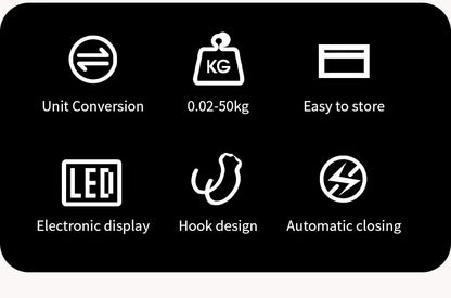 Super B 50Kg 10g Hanging LED Digital Scale Measure Max 50KG Electronic Scale Double Hook Design Easy to Operate for Bike Repair