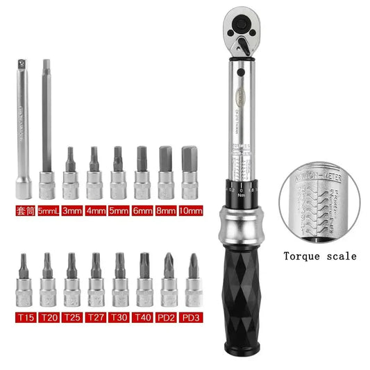 Bike Hand Bicycle Tools 1-25 NM Bike Ratchet Torque Wrench Kit Multifunction Bicycle Repair Tools Hexagon Key Set Cycling Tools