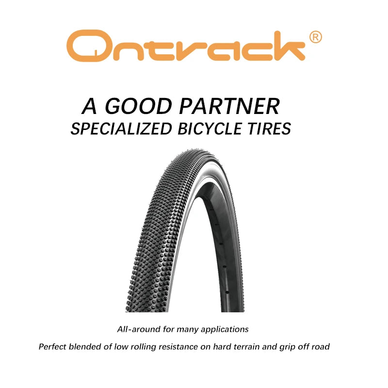 GRAVEL BIKE 700X40C 700X45C 60TPI KEVLAR FOLD TUBELESS READY TIRE  BROWN WALL ONTRACK  ALLAROUND