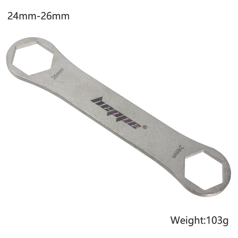 HEPPE Bike Fork Shoulder Wrench Bicycle Front Fork Repair Tool Fork Cap Spanner 8-12T/24/26/27/28/30/32mm for XCR XCT XCM ST RST