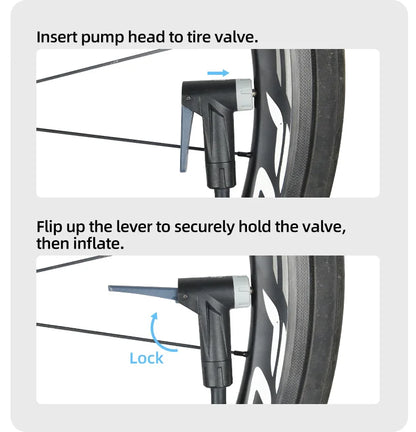 GIYO 160PSI Bicycle Floor Pump MTB Road Bike Manual Air Pump Balloon Presta Schrader Valve Tire Inflator With 3 Inch Guage