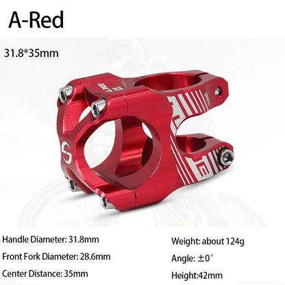 CNC MTB Stem 31.8 Ultralight Handlebar Stem 35mm Aluminum