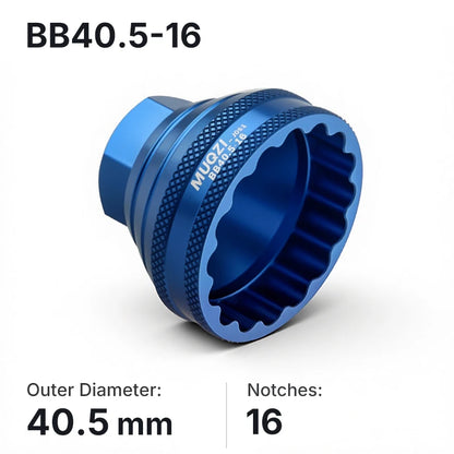 MUQZI Bottom Bracket Install Removal Tool 12/16-Notch Fits 39mm/40.5mm/44mm/45.6-46.6mm Outer Diameter BB Cups