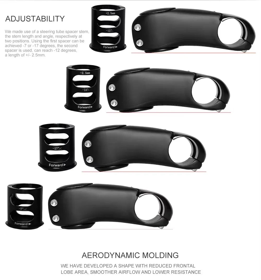 New Style Carbon Fiber Bicycle Stem for Road Bikes Available in 80 90 100 110 120 130mm Lengths